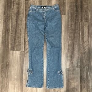 Escada Denim Bow Split Hem Jeans - 38 (US 8)